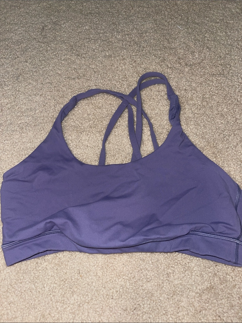 lululemon athletica Purple Strappy Cross-Back Sports Bra